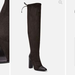 Vyvyan black Thigh High Boot 9.5 womens